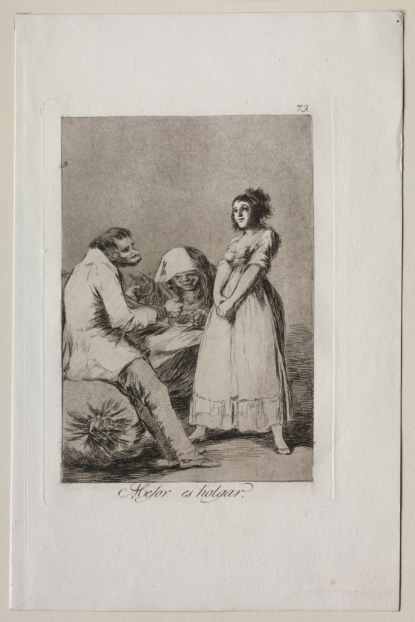 Caprichos: é melhor ser preguiçoso de Francisco de Goya