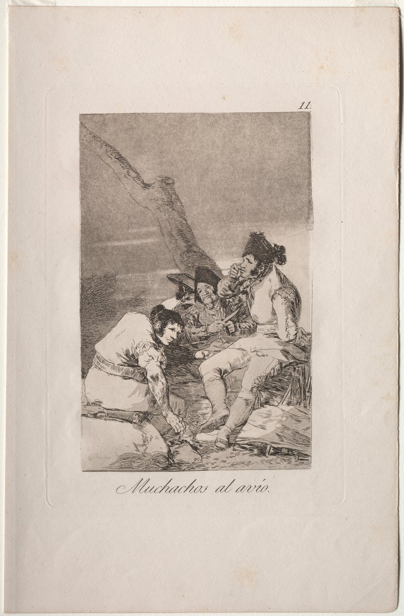 Caprichos: Rapazes se preparando. de Francisco de Goya