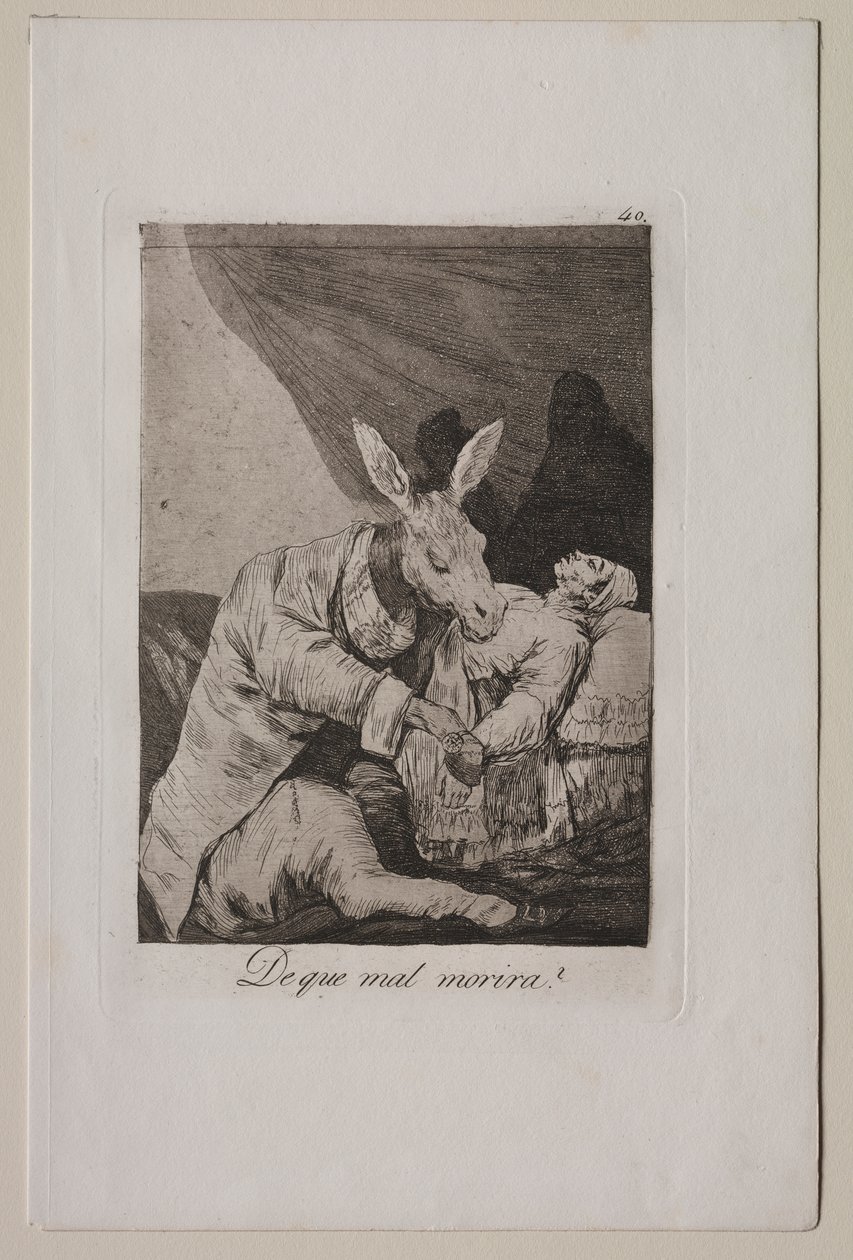 Caprichos: De que mal ele vai morrer? de Francisco de Goya