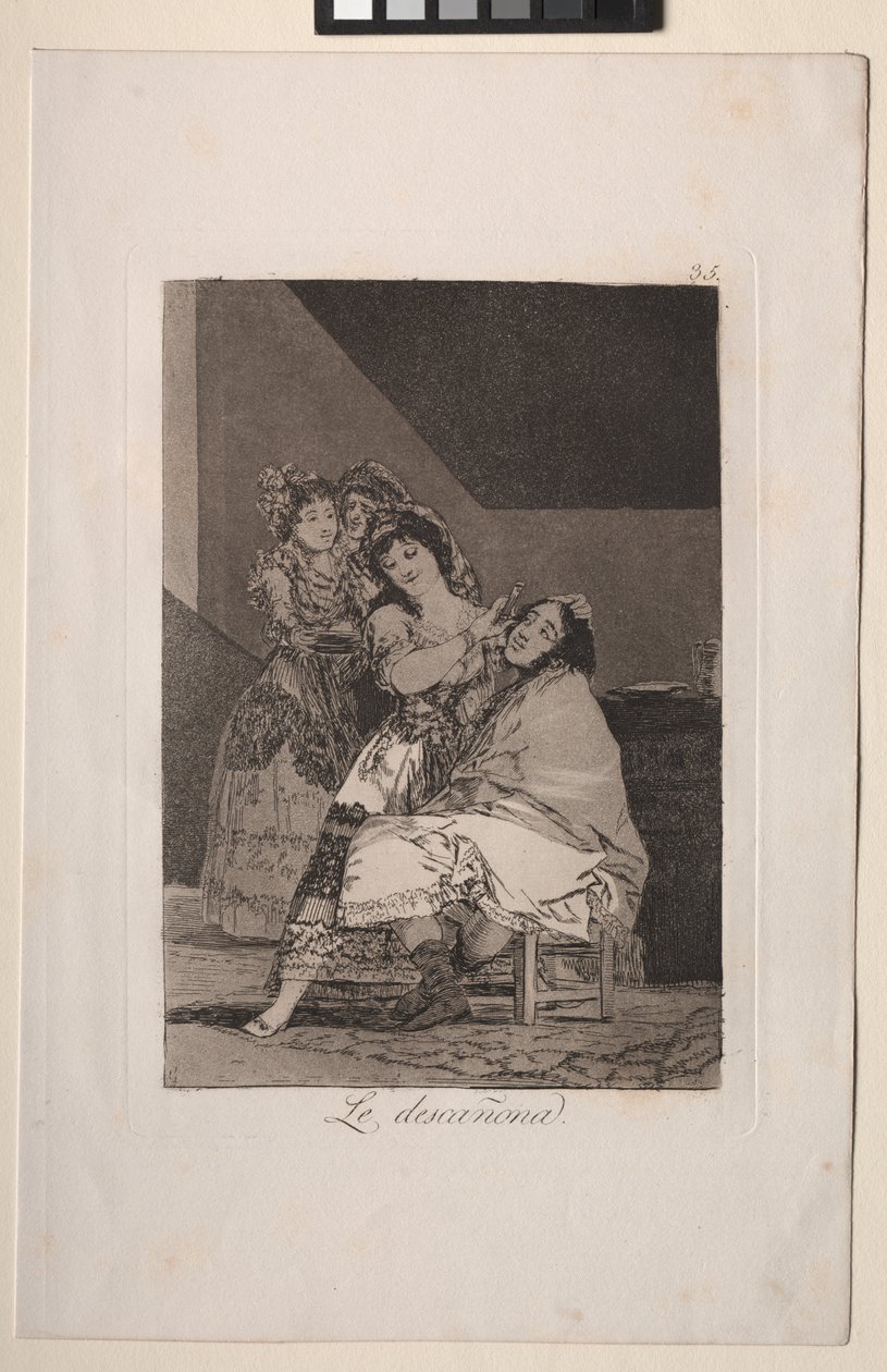 Caprichos: ela o tosquia de Francisco de Goya