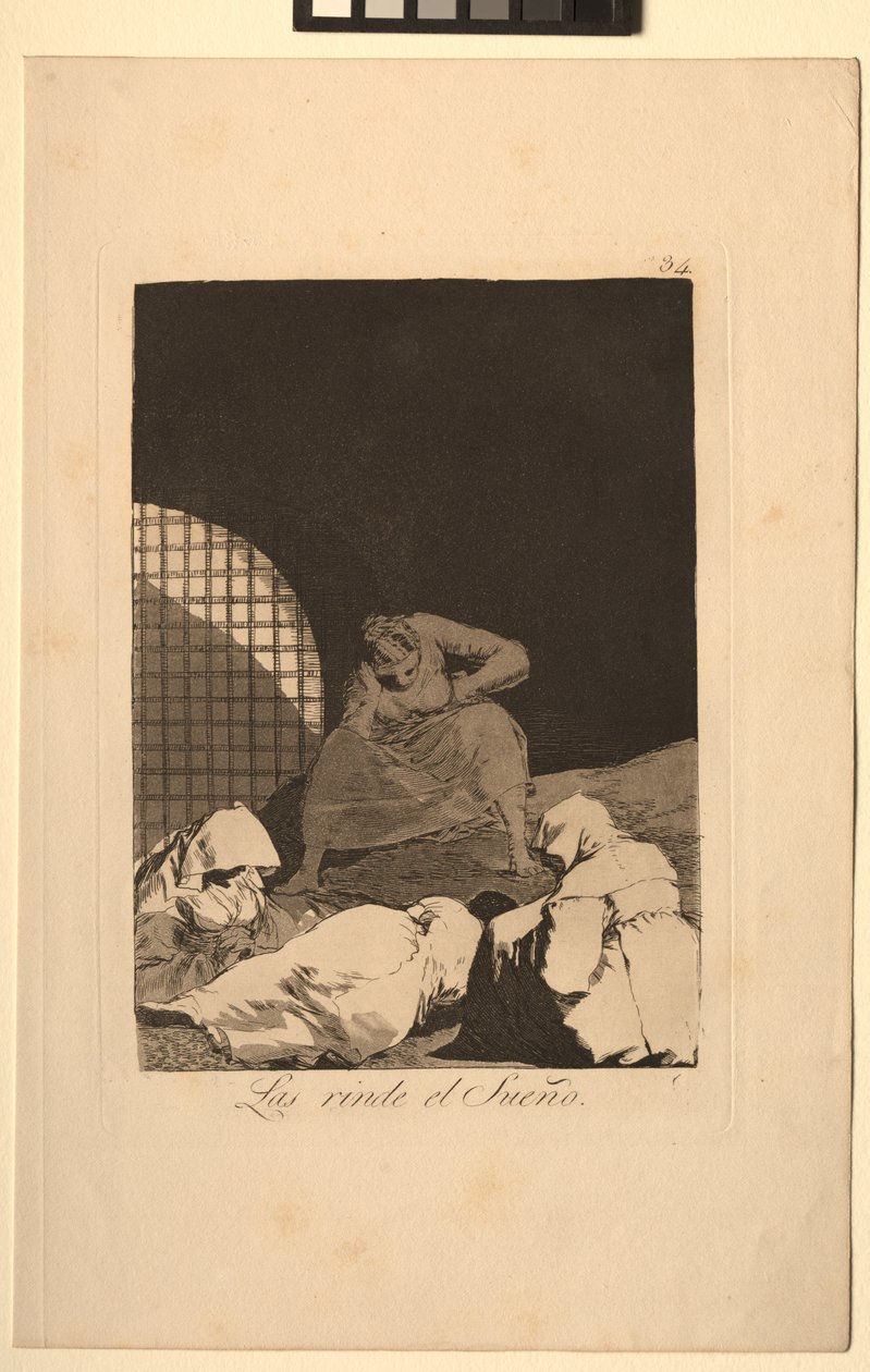 Caprichos: o sono os supera. de Francisco de Goya