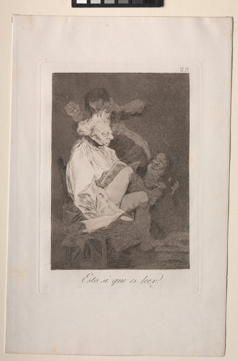 Caprichos: Isso com certeza é saber ler de Francisco de Goya
