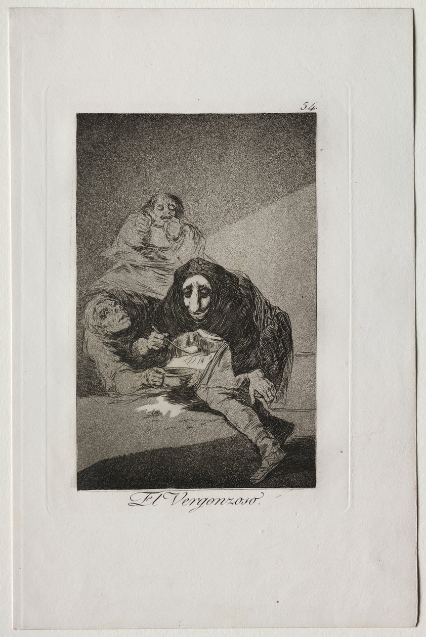Caprichos: O Envergonhado de Francisco de Goya