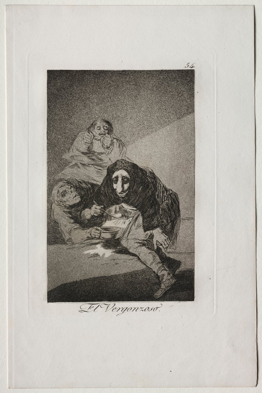 Caprichos: O Envergonhado. de Francisco de Goya