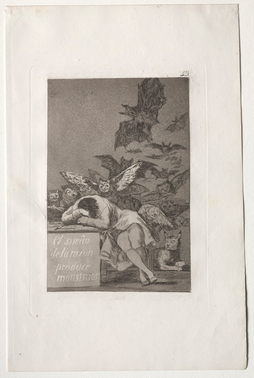 Caprichos: O sono da razão produz monstros. de Francisco de Goya
