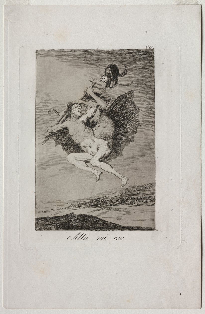 Caprichos: Lá vai. de Francisco de Goya