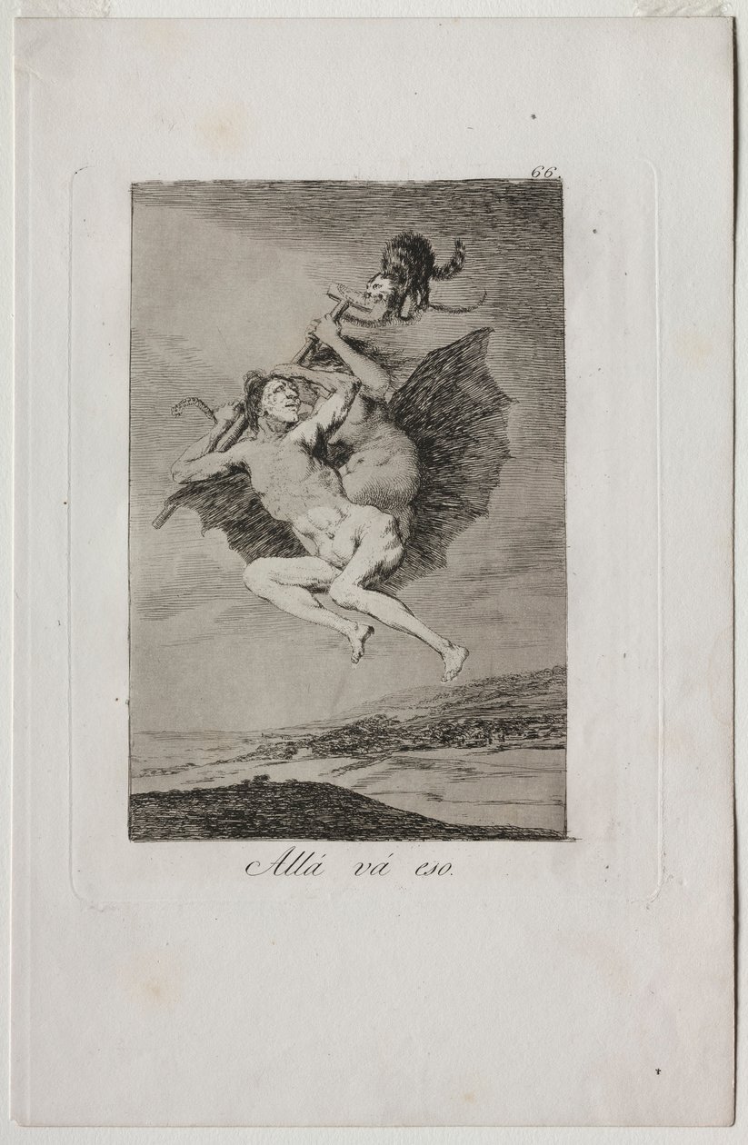 Caprichos: Lá vai .. de Francisco de Goya
