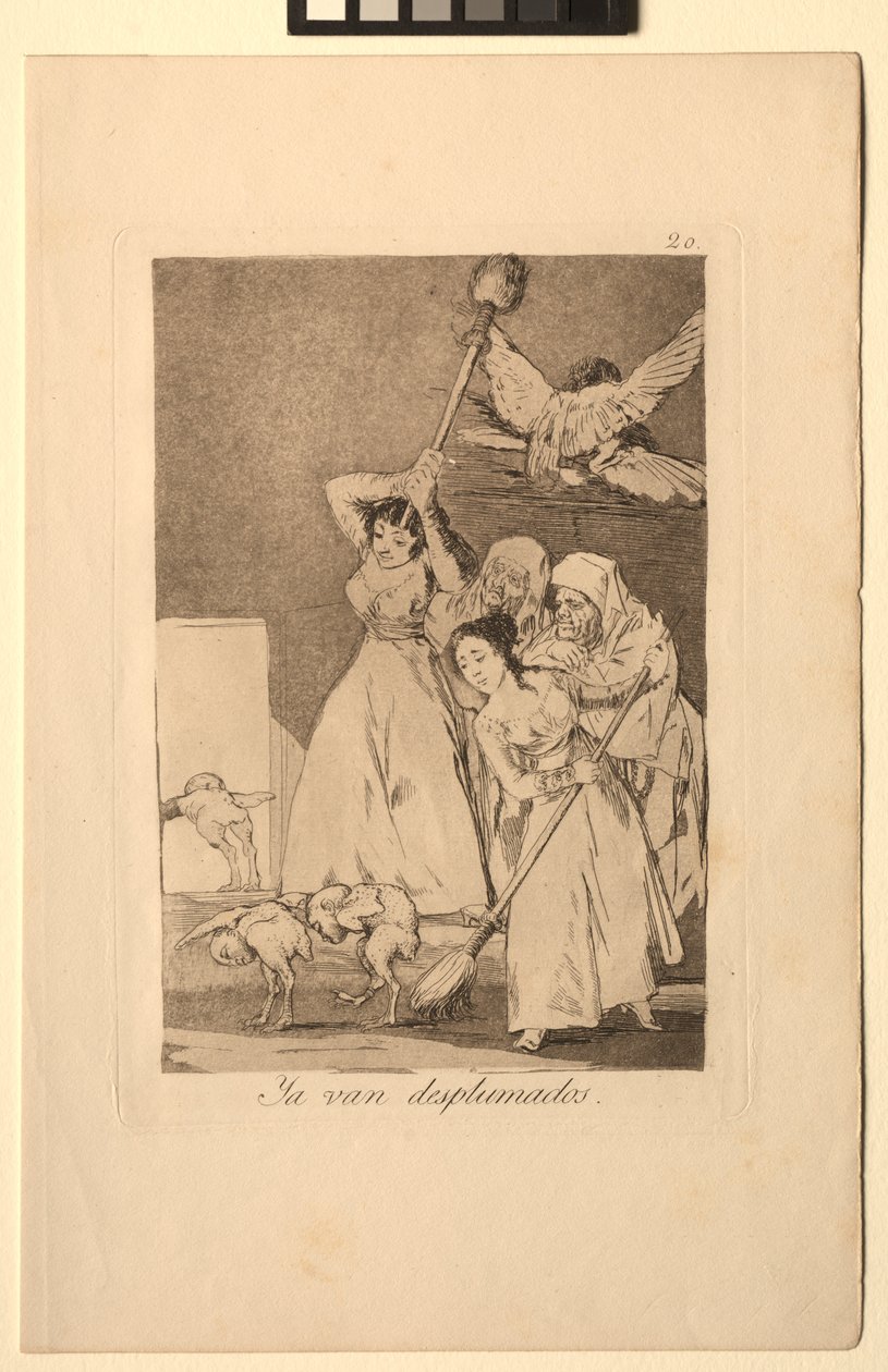 Caprichos: Lá vão eles, arrancados, ou seja, velozes. de Francisco de Goya