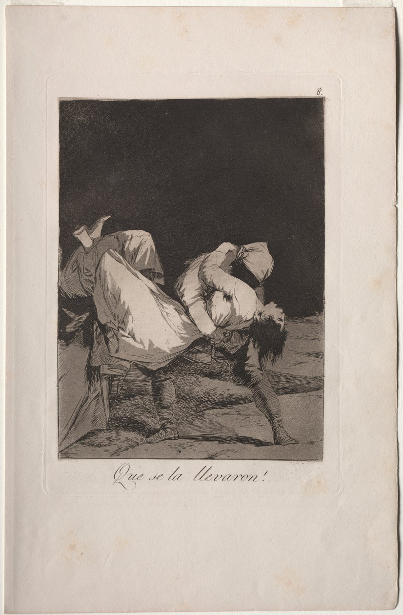 Caprichos: Eles a levaram! de Francisco de Goya