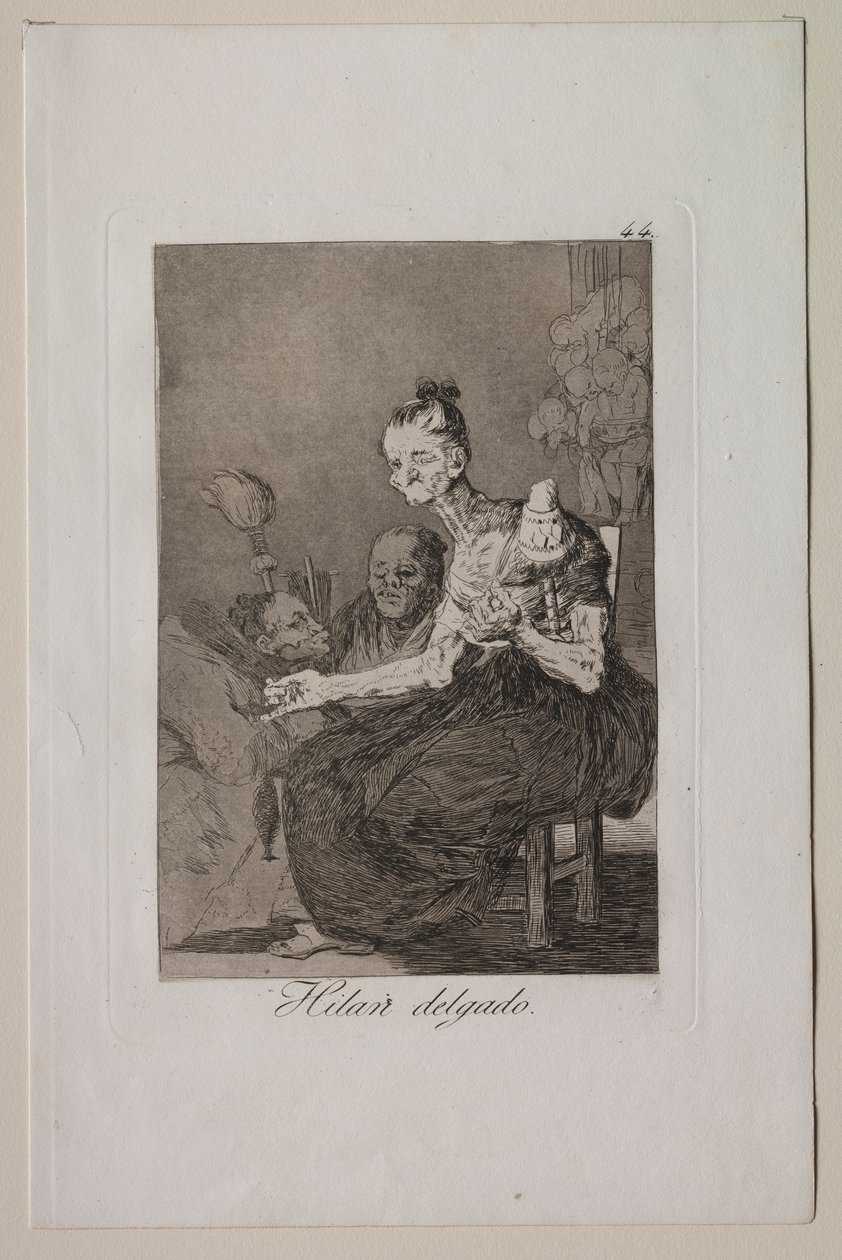 Caprichos: Eles giram finamente. de Francisco de Goya