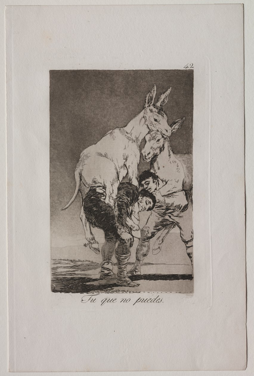 Caprichos: Tu que não podes de Francisco de Goya