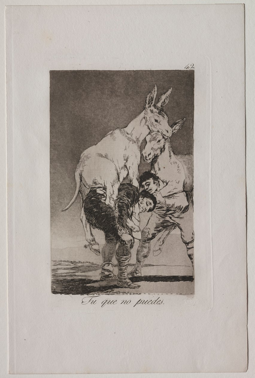 Caprichos: Tu que não podes. de Francisco de Goya