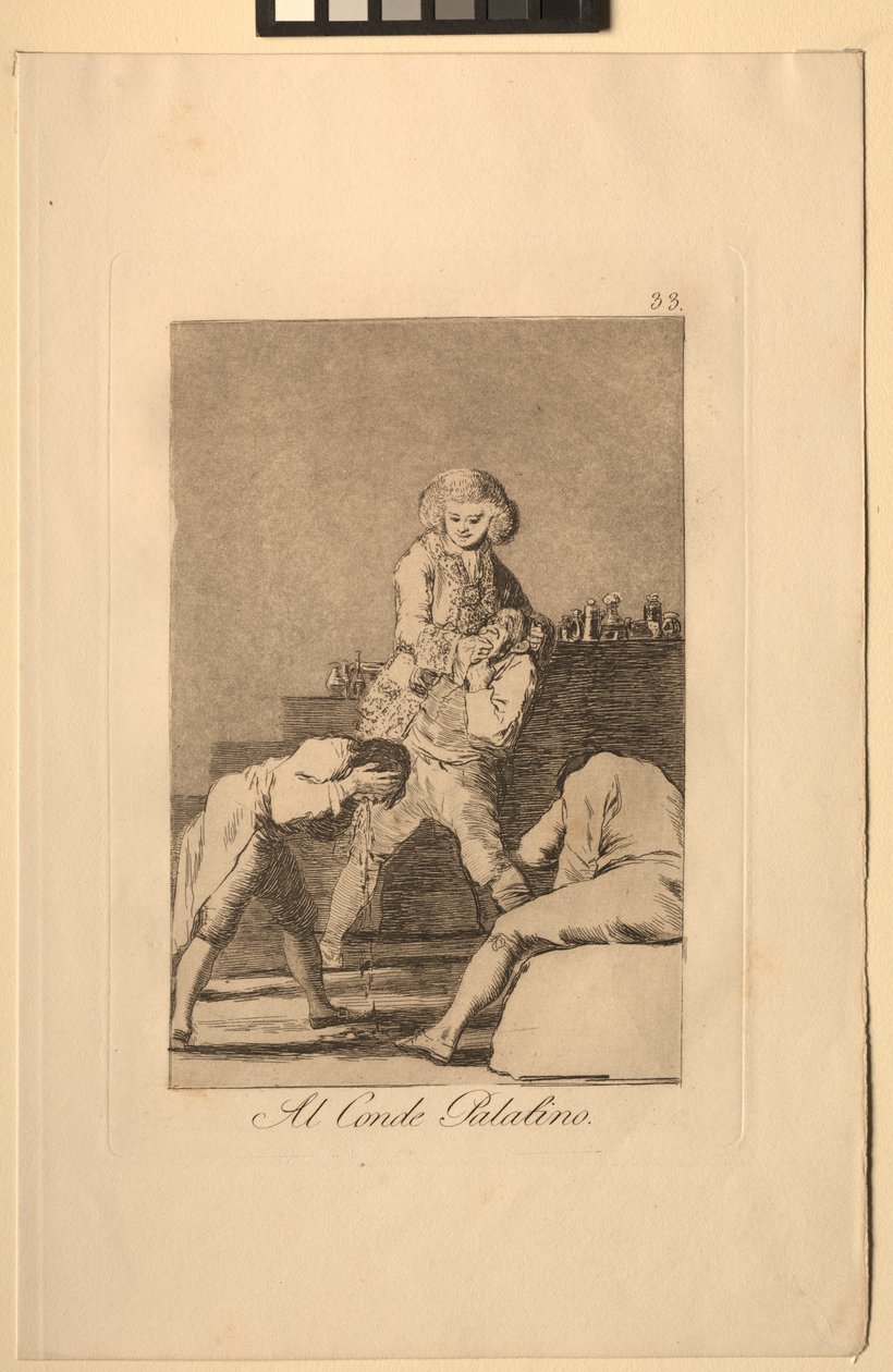 Caprichos: Ao Conde Palatino ou Conde do Palato. de Francisco de Goya