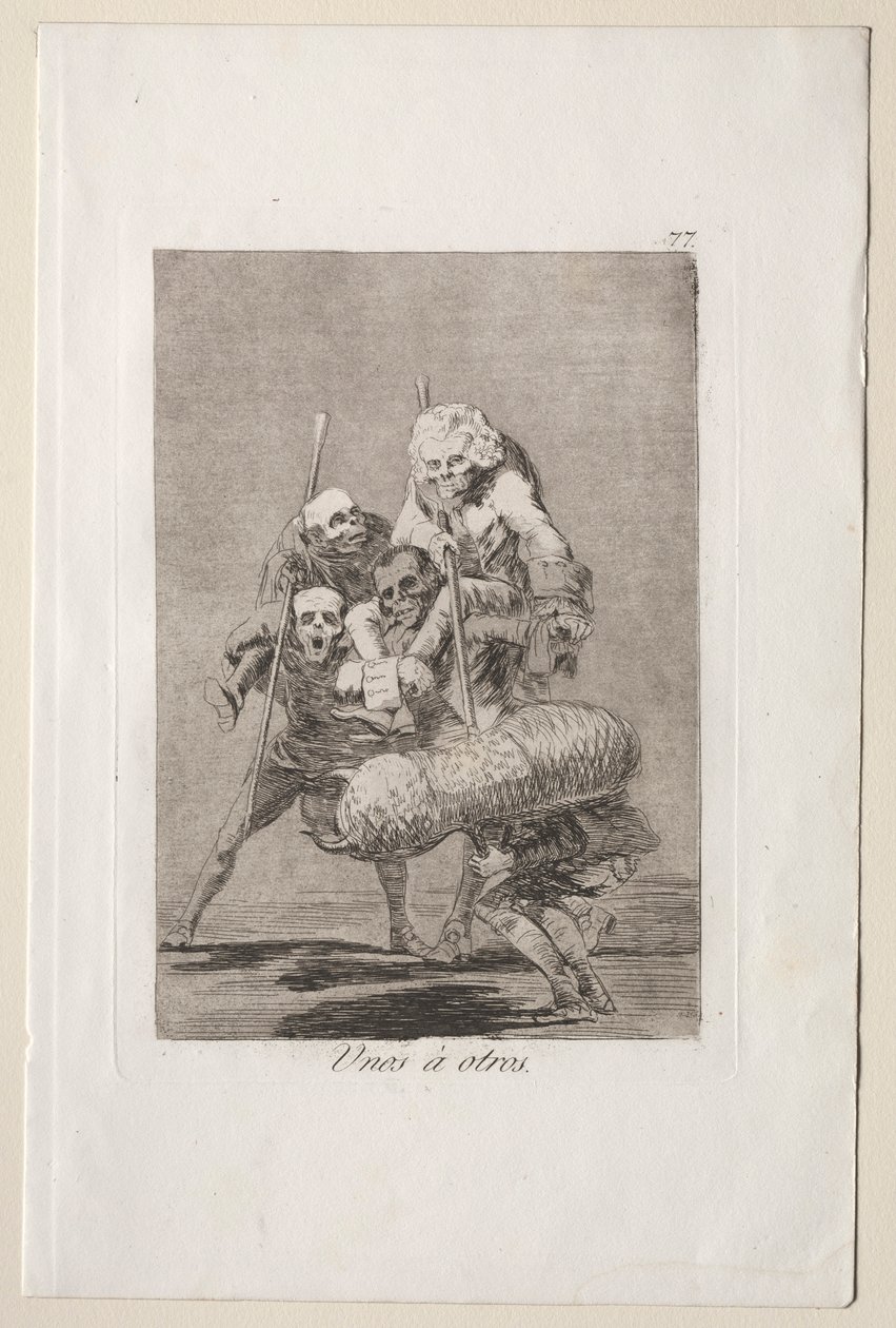 Caprichos: O que um faz para outro. de Francisco de Goya