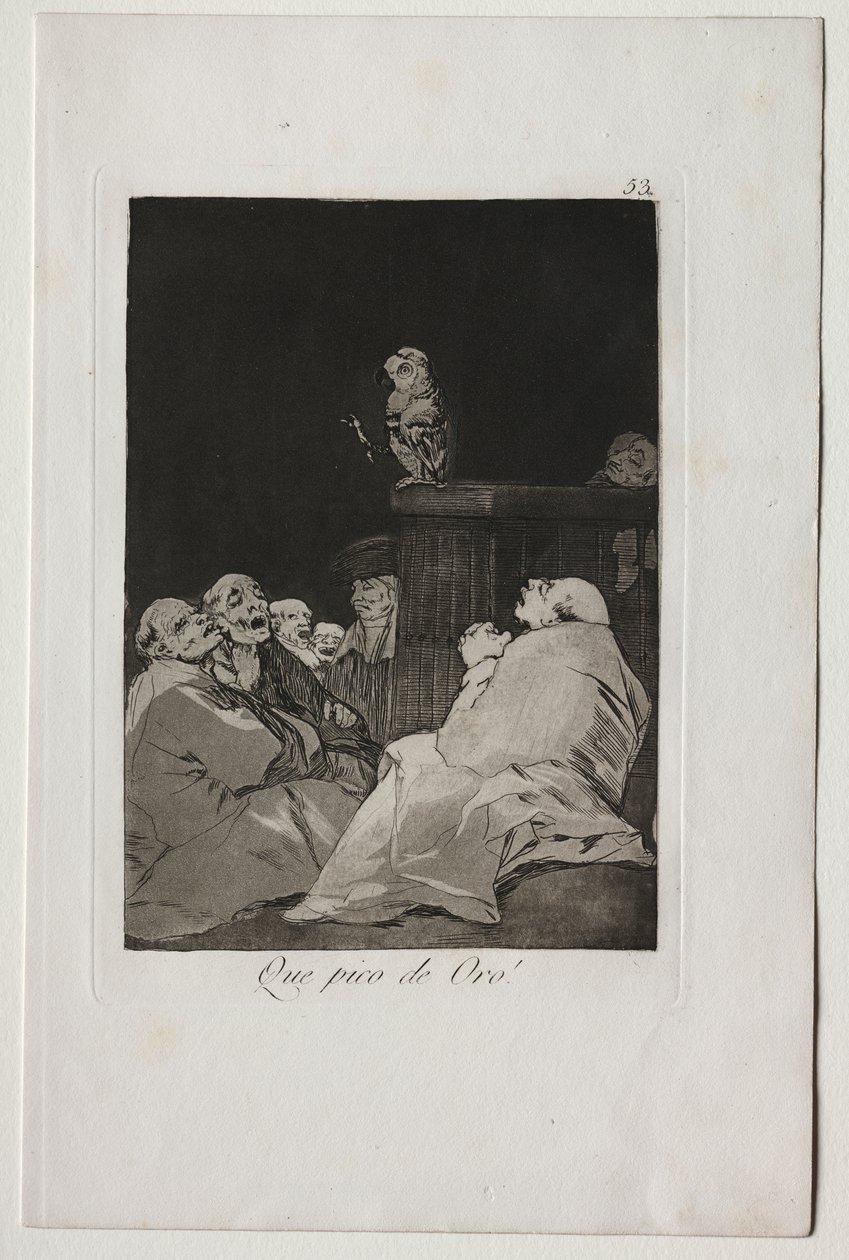 Caprichos: Que Bico Dourado! de Francisco de Goya
