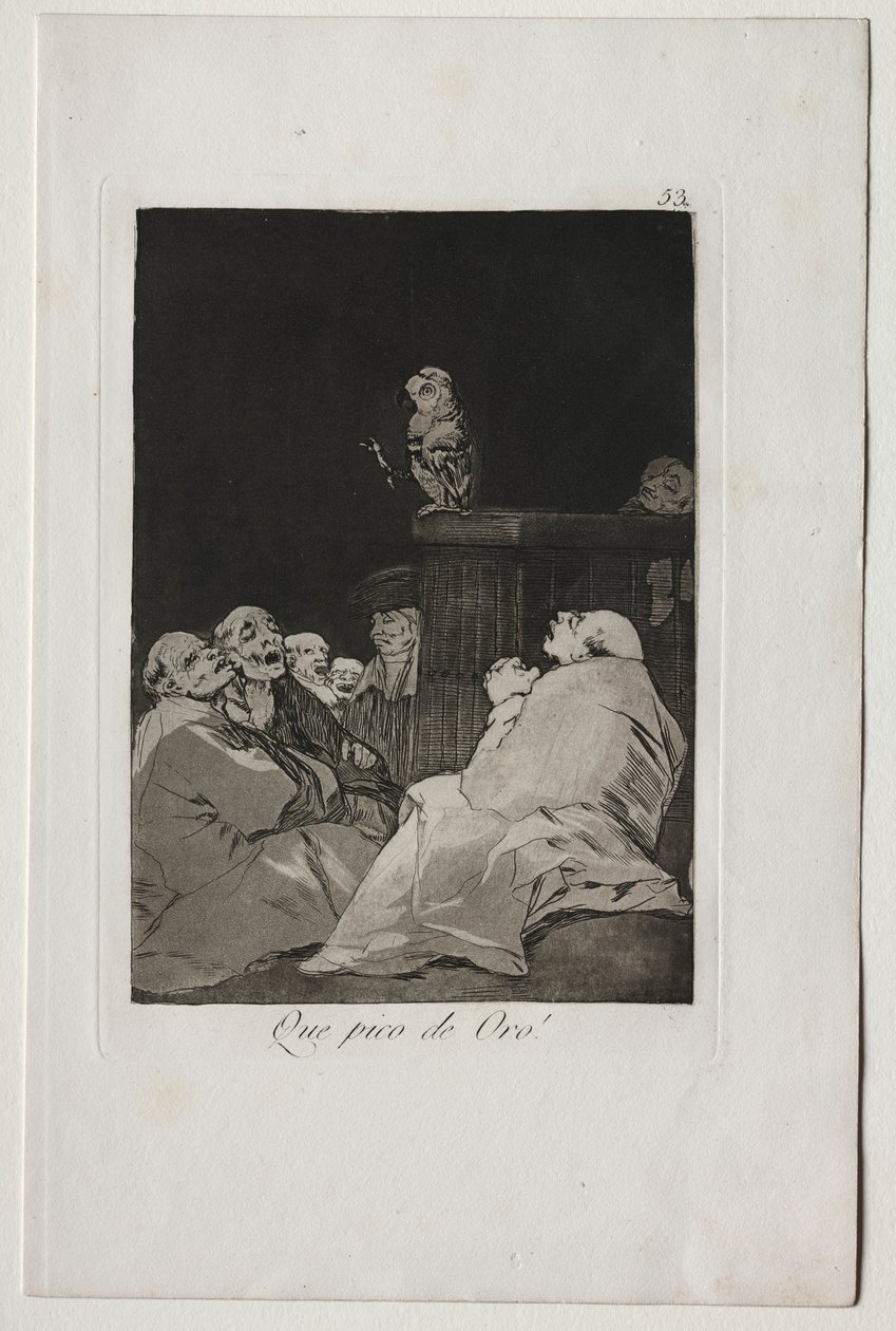 Caprichos: Que bico de ouro! de Francisco de Goya
