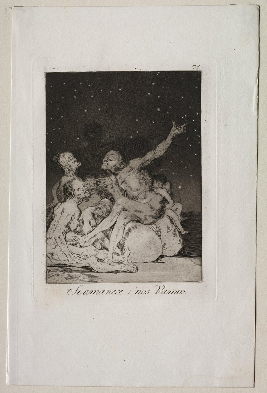 Caprichos: Quando o dia raiar estaremos de folga de Francisco de Goya