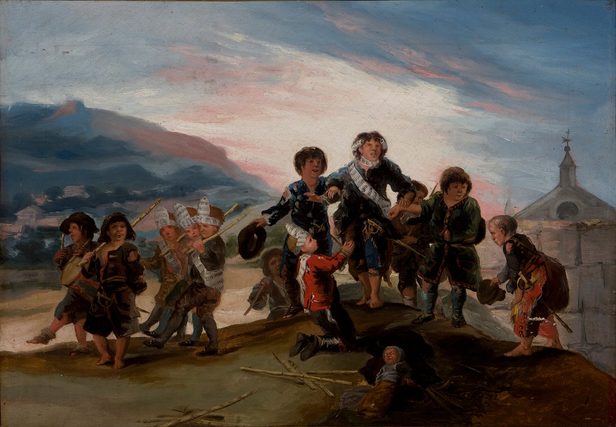 Crianças brincando de soldados Crianças brincando de soldados, 1786. de Francisco de Goya