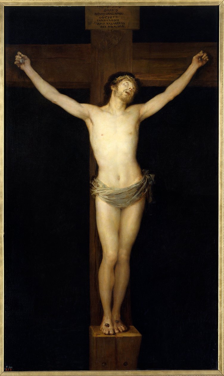 Cristo Crucifica Pintura de Francisco de Goya (1746-1828) Sol do século XIX. 2,55 x 1,54 m Madrid. Musee Du Prado - O Cristo Crucificado. Pintura de Francisco de Goya y Lucientes (1746-1828) de Francisco de Goya