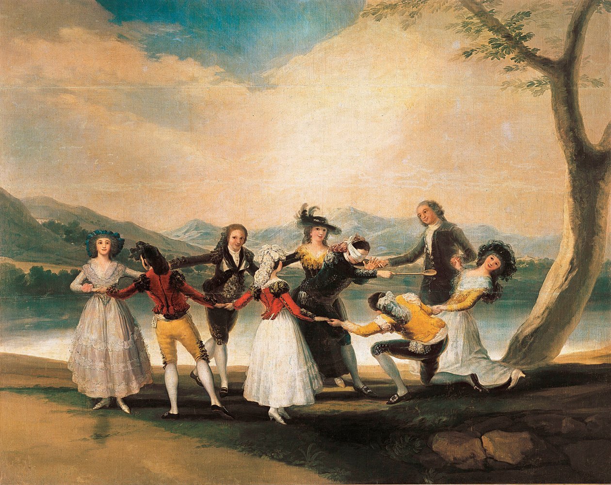 "Colin maillard" (Cucharon) 1788-1789 (óleo sobre tela) de Francisco de Goya
