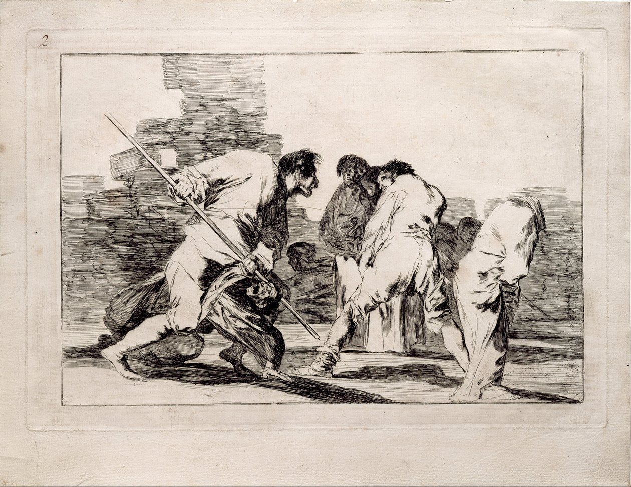Loucura cruel da série Los Disparates Follies, 1815-1819 de Francisco de Goya