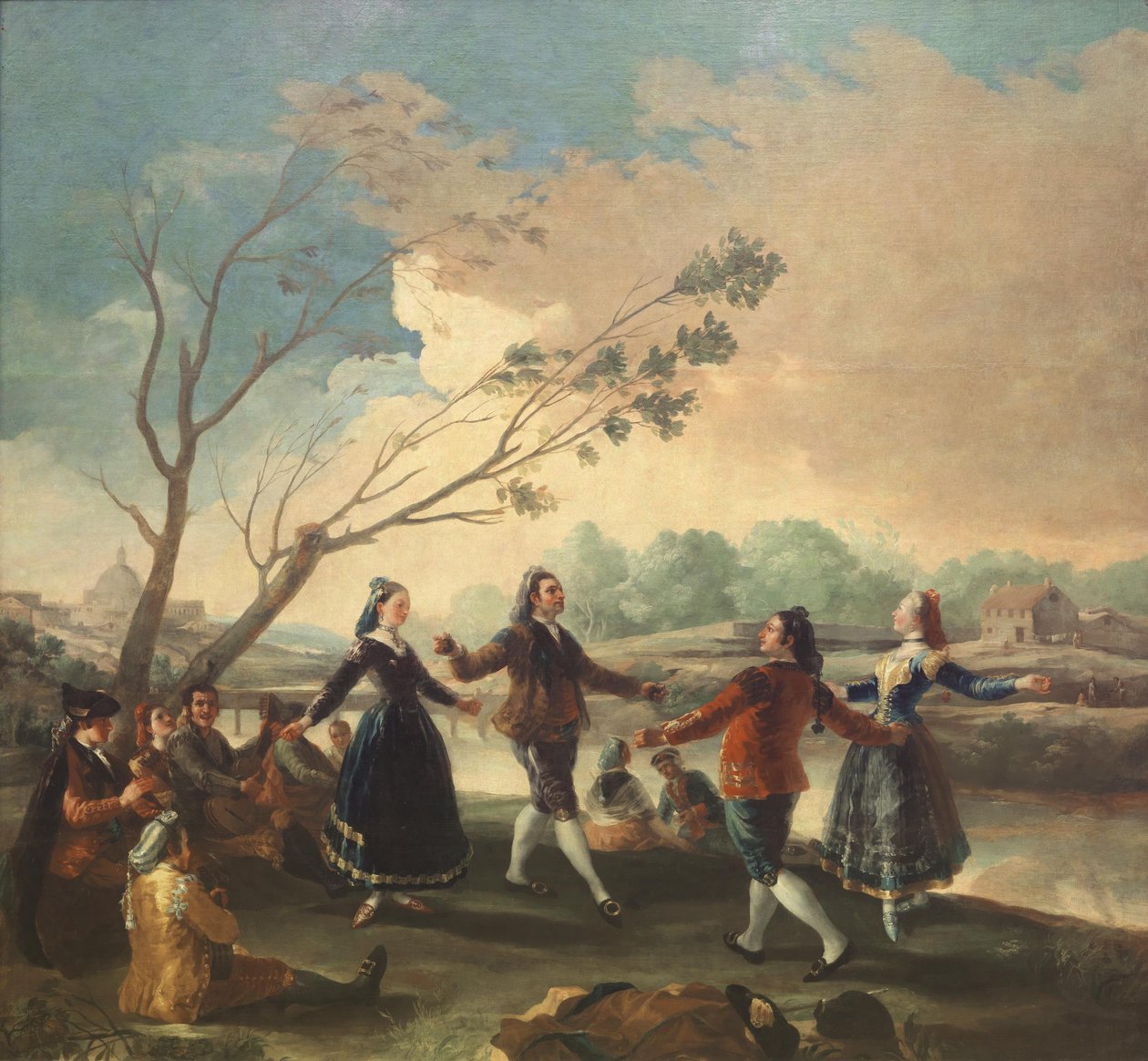 Dance nas margens do rio Manzanares, 1777 de Francisco de Goya