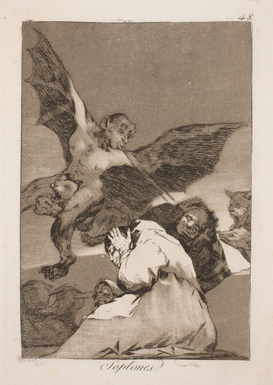Eles sopram em seus ouvidos de Francisco de Goya