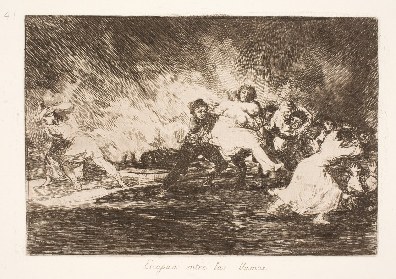 Eles fogem pelas chamas (41) de Francisco de Goya