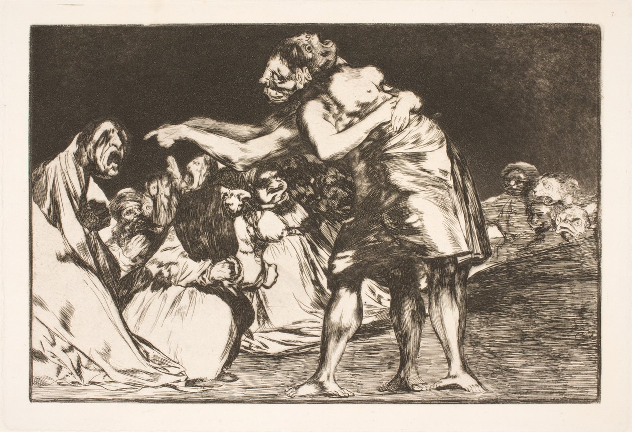 O casamento tolo (Aquela que quer se casar nunca perde a oportunidade de contar sobre isso) de Francisco de Goya