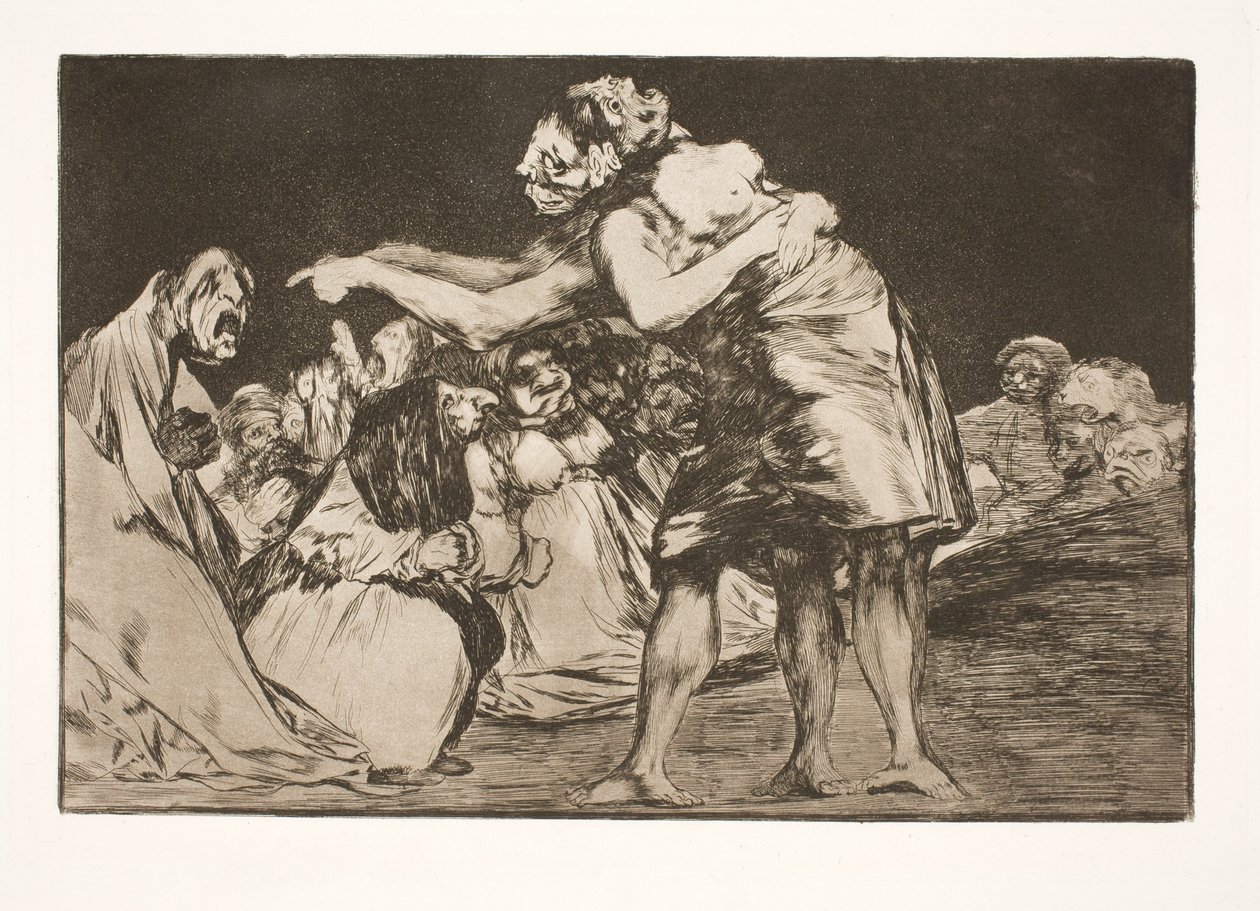 O casamento tolo (Aquela que quer se casar nunca perde a oportunidade de contar sobre isso) de Francisco de Goya