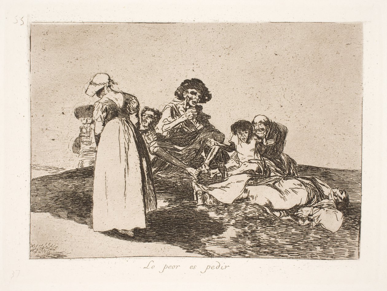 O pior é que você tem que mendigar (55) de Francisco de Goya