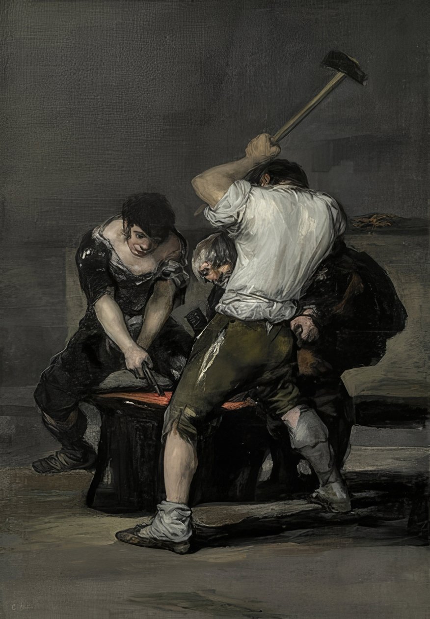 O ferreiro. 1815-20 de Francisco de Goya