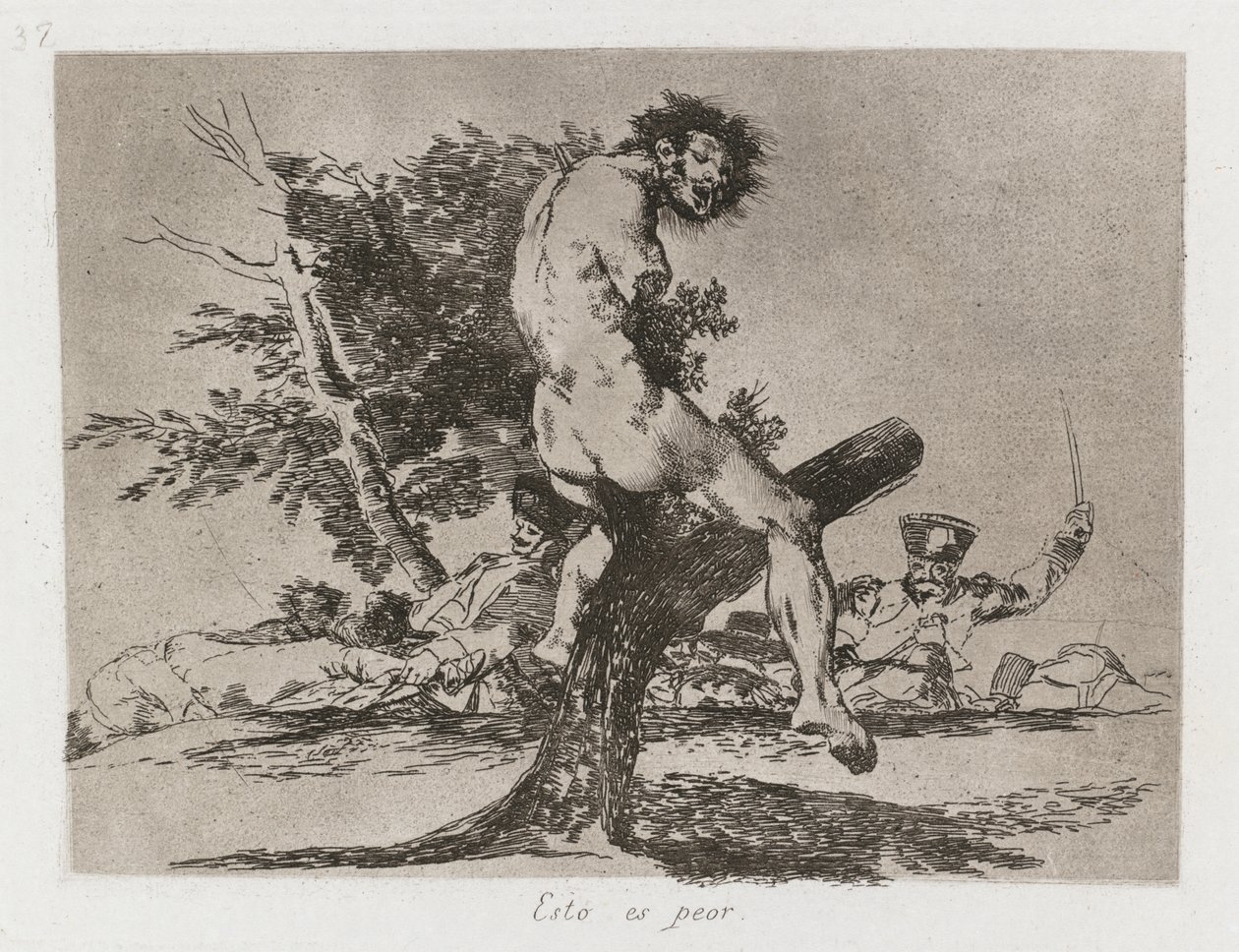 Desastres de guerra: Pl. 37, isso é pior, 1810-1813. de Francisco de Goya
