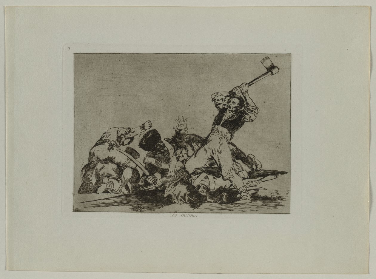Desastres de guerra: Pl., 3, A mesma coisa, 1810-1813. de Francisco de Goya