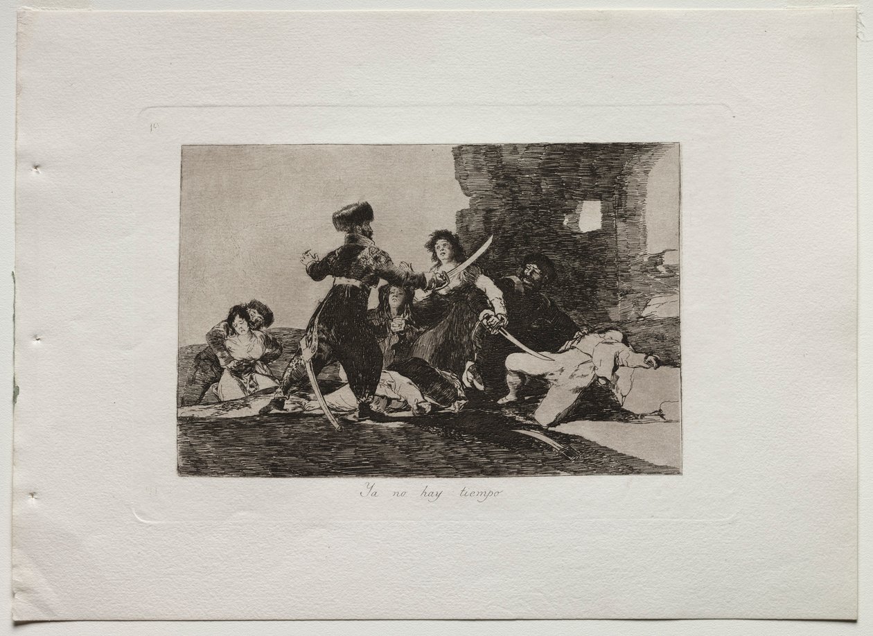 Desastres de guerra: não há tempo agora, 1810-20. de Francisco de Goya