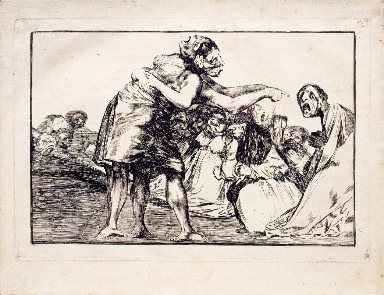 Loucura desordenada da série Los Disparates Follies, 1815-1819 de Francisco de Goya