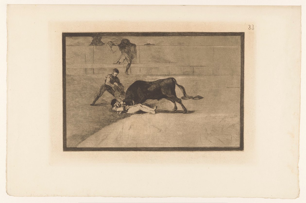 Dood van Pepe-Hillo in de arena van Madrid
A infeliz morte de Pepe Illo na praça de Madrid
Stierengevechten (título da série)
La Taureaumachie (título da série)
La Tauromaquia (título da série) de Francisco de Goya