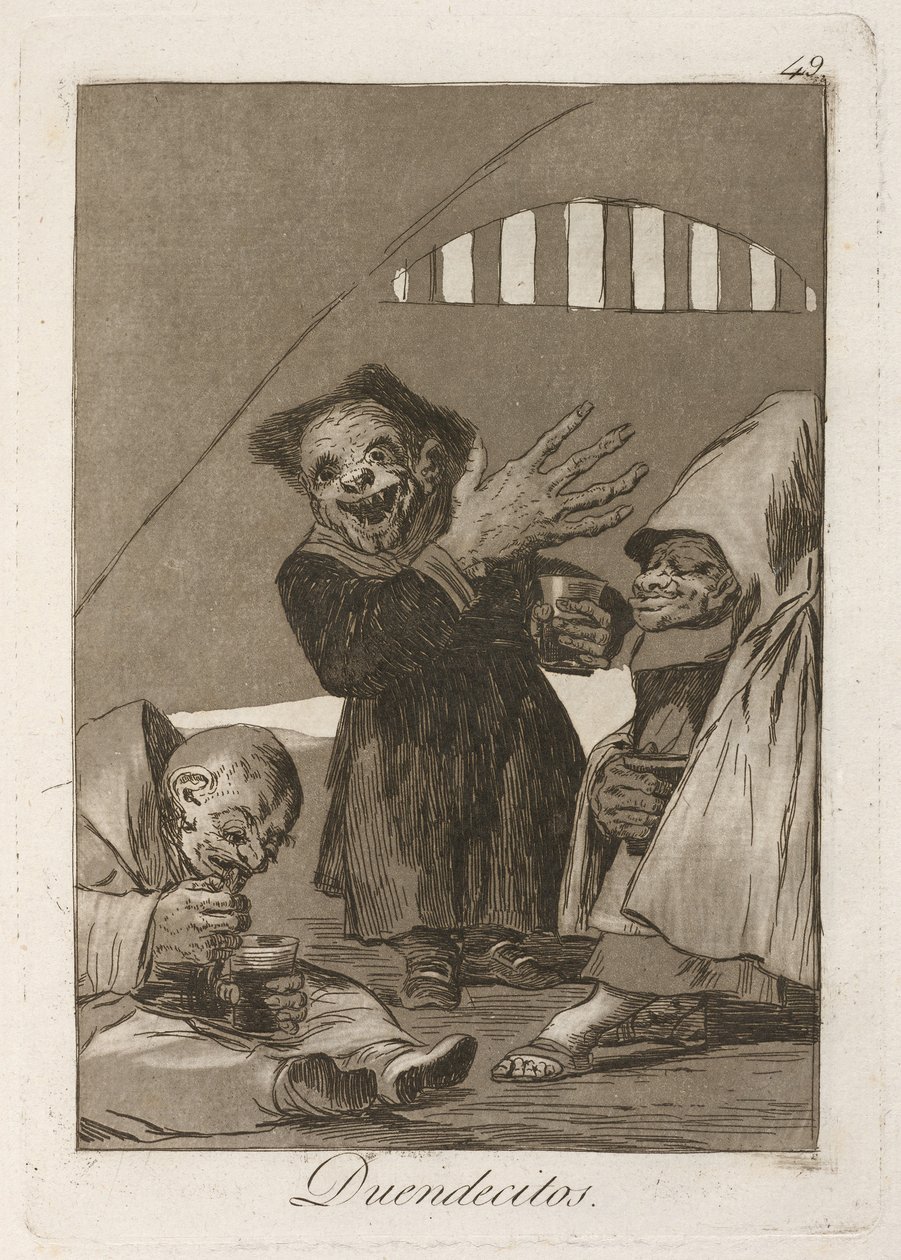Pixies. Hobgoblins. De Los Caprichos, 1797-1798 de Francisco de Goya