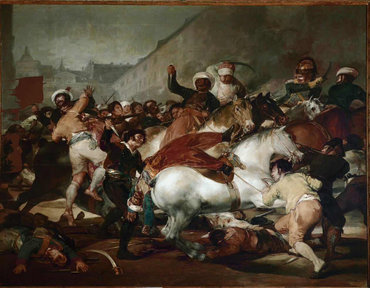 El dos de Mayo (2 de Maio) ou A carga do Mamluk (óleo sobre tela de Francisco de Goya