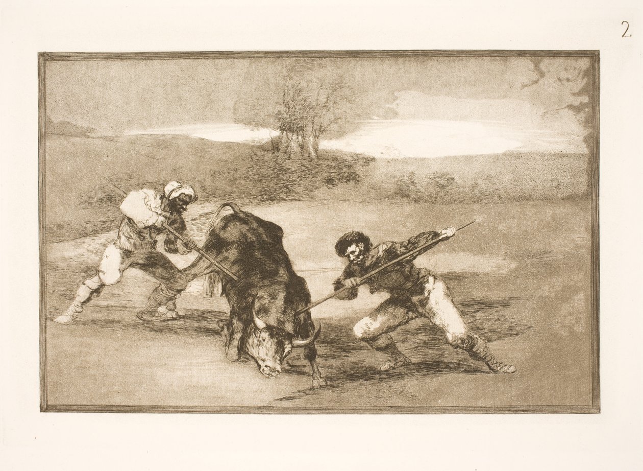 Outra maneira de caçar a pé de Francisco de Goya