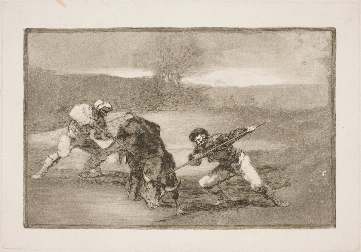 Outra maneira de caçar a pé de Francisco de Goya