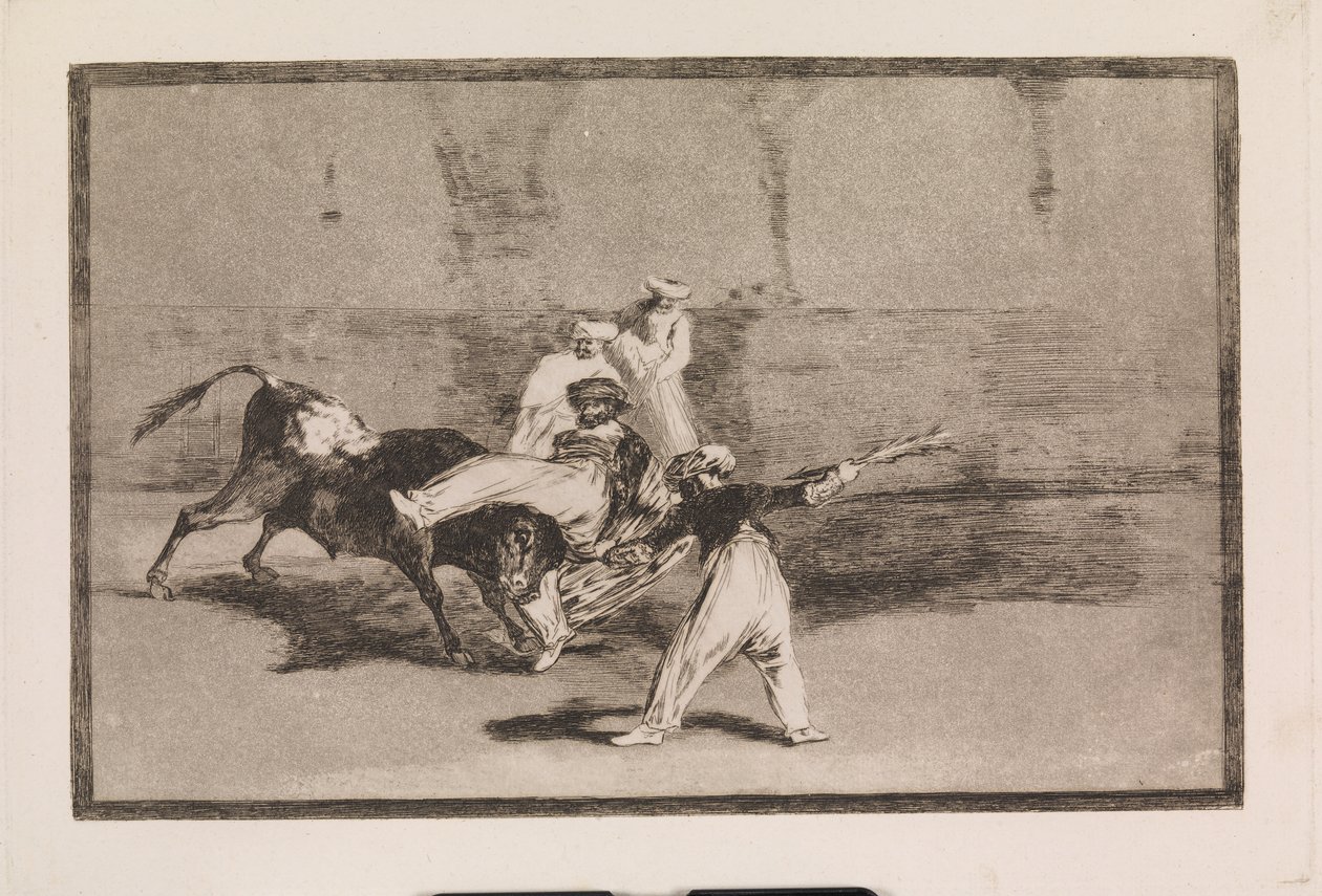 Um mouro capturado pelo touro na arena de Francisco de Goya