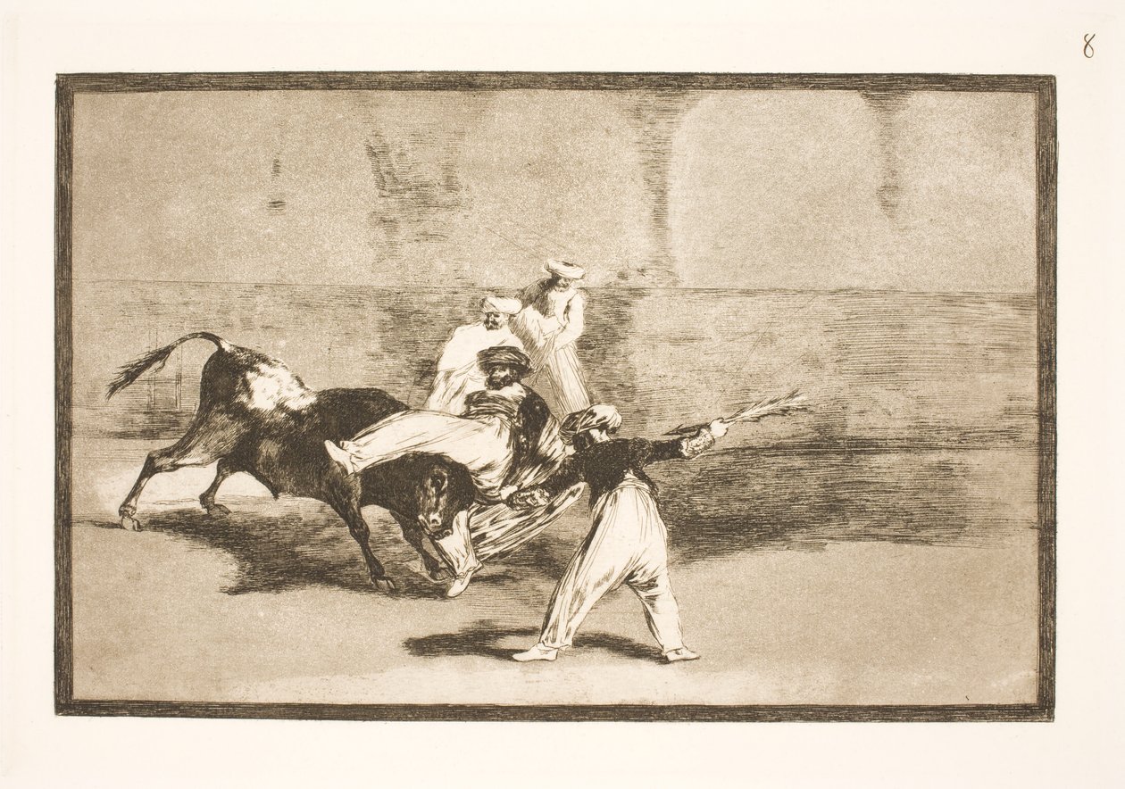 Um mouro capturado pelo touro na arena de Francisco de Goya