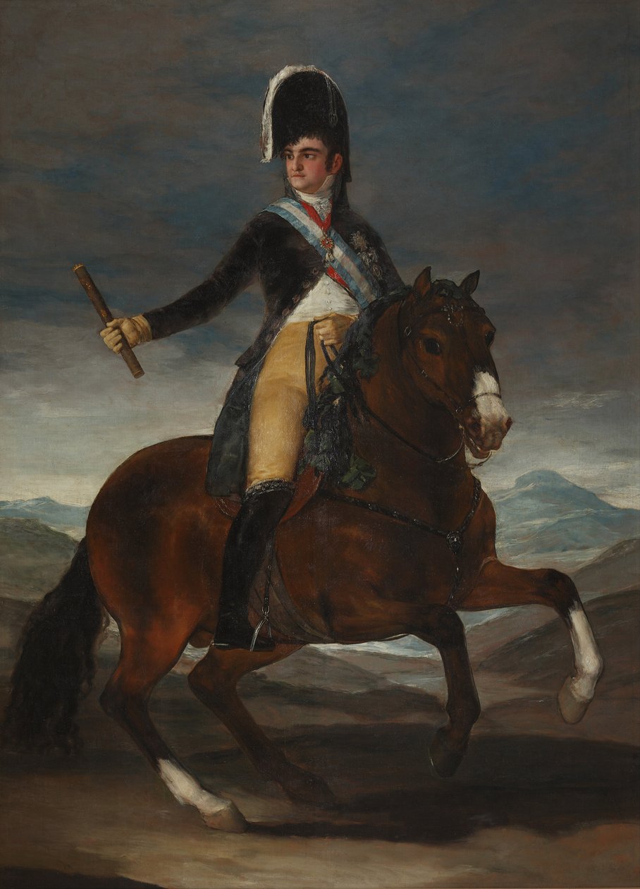 Retrato equestre do rei Ferdinand VII da Espanha de Francisco de Goya