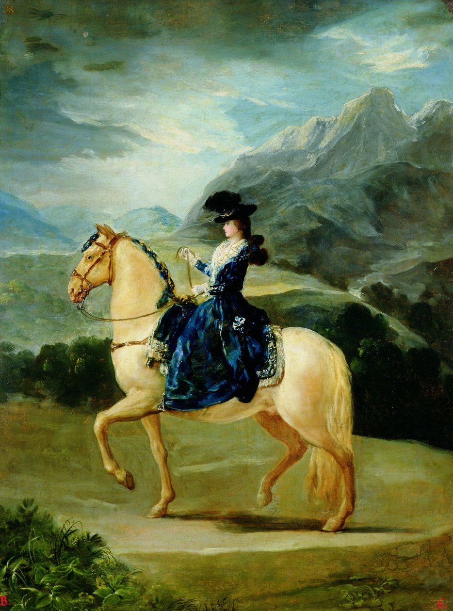 Equestrian portrait of Maria Teresa de Vallabriga  de Francisco de Goya