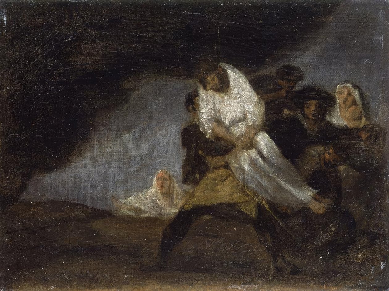 F.de Goya, Monge Enforcado - Pintura de Francisco de Goya