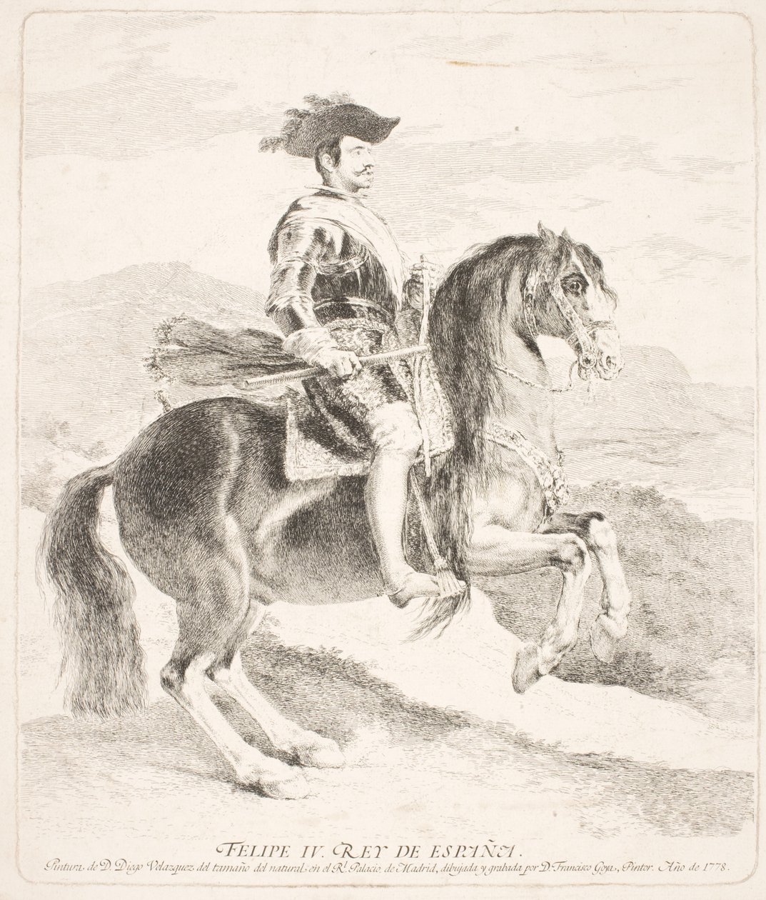 Filipe IV, rei da Espanha, a cavalo de Francisco de Goya