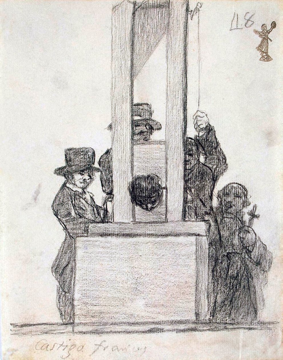 Pena francesa, entre 1824 e 1828. de Francisco de Goya
