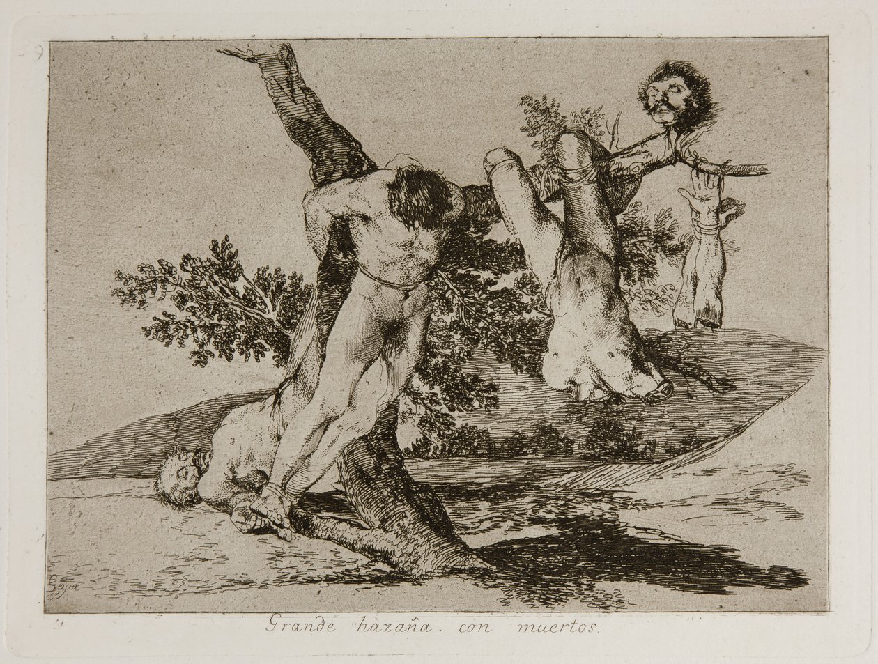 Grande hazaña! Con muertos! Um feito heróico! Com homens mortos! Placa 39 de Os Desastres da Guerra Los de Francisco de Goya