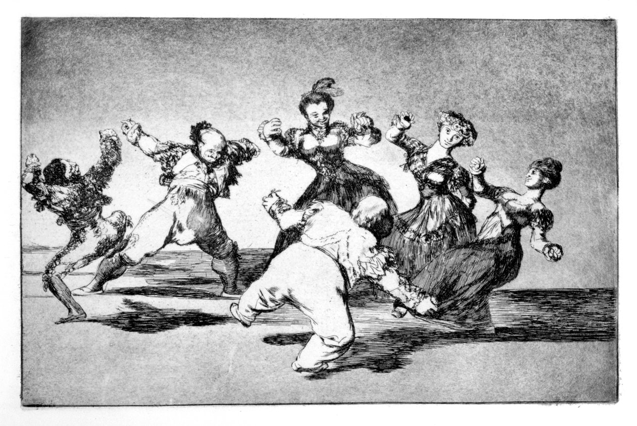 Fantasia feliz, 1819-1823 de Francisco de Goya